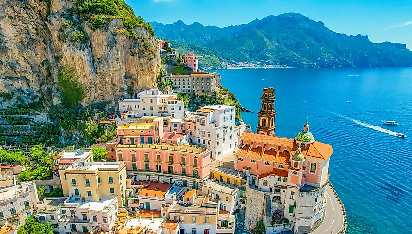 Atrani on the Amalfi Coast of Italy.
