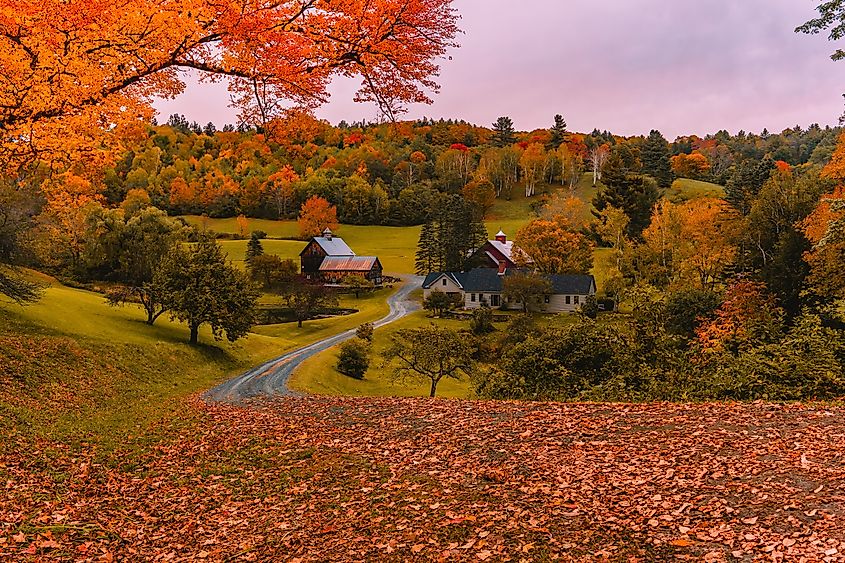 Fall scenery in Woodstock, Vermont