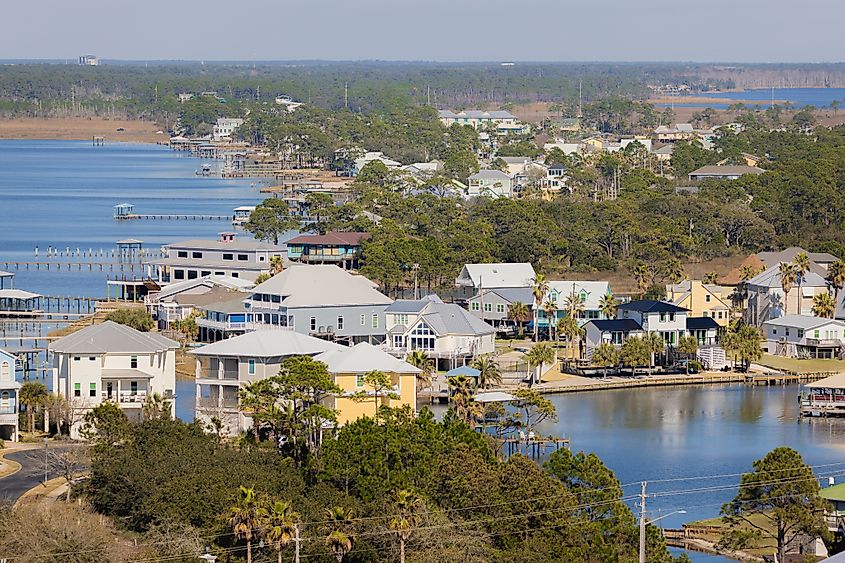 The coastline of Gulf Shores, Alabama