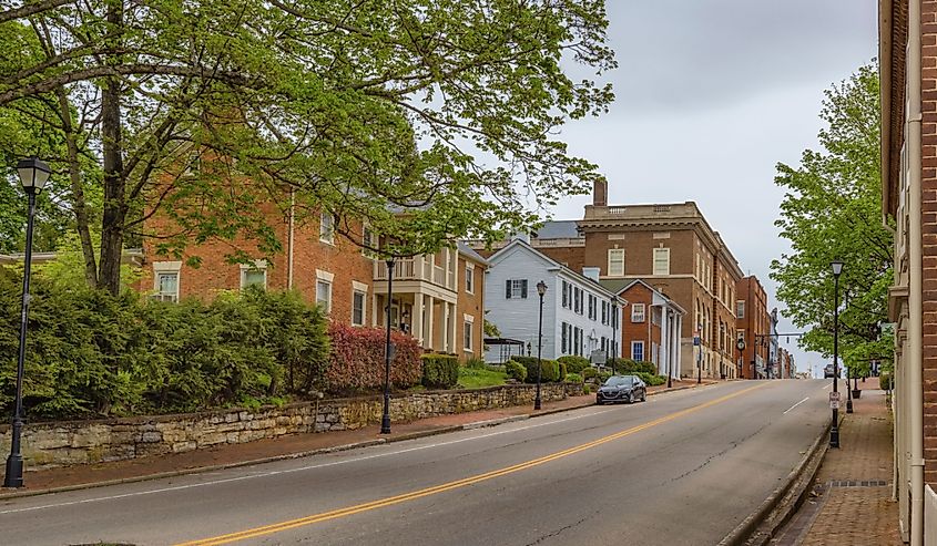 The historic district of Greeneville, Tennessee. 