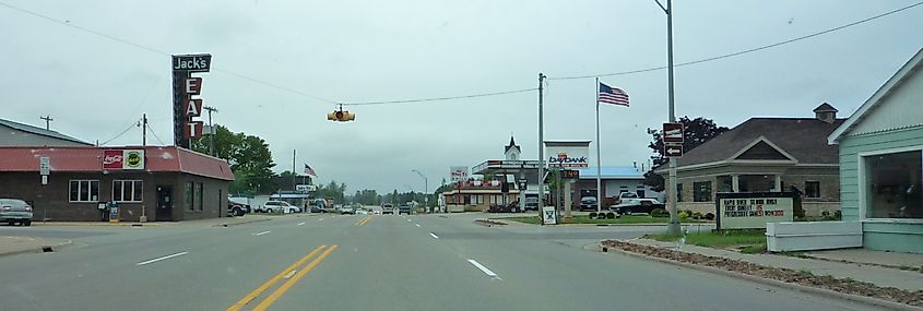 Rapid River along US 2. 