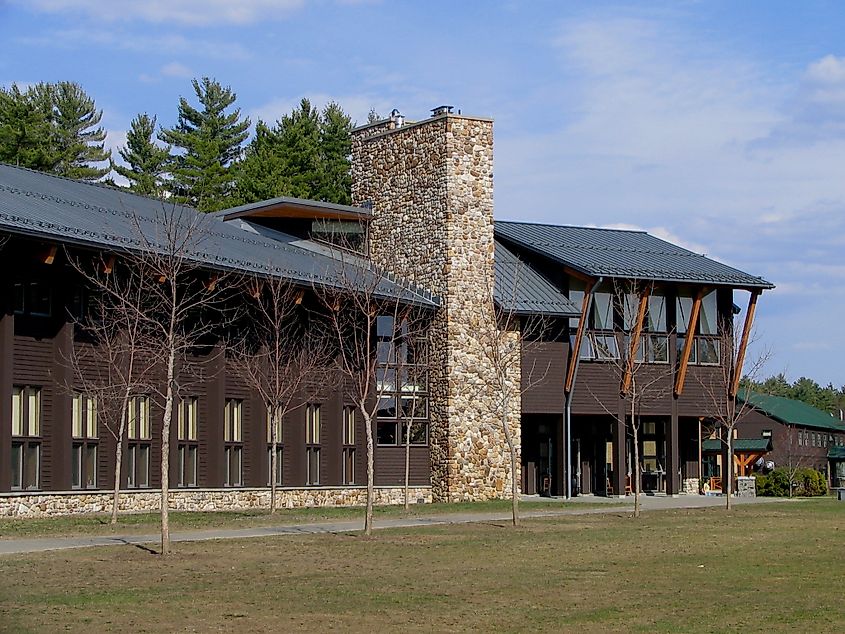 Paul Smiths College - Library in Paul Smiths, New York. Image credit: Mwanner at English Wikipedia via Wikimedia Commons.