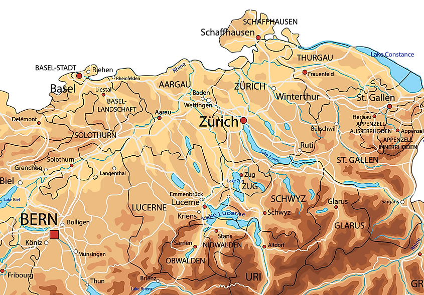 Lake Lucerne map