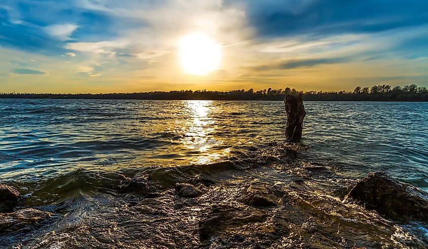 Sunset at Lake Jacomo just outside of Kansas City, Missouri.