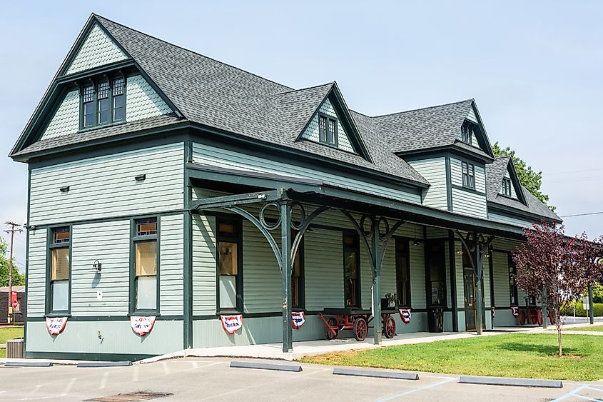 The historic Dansbury Depot in East Stroudsburg, Pennsylvania. 