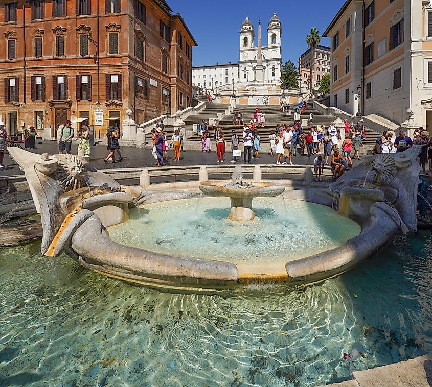 Fontana della Barcaccia, Rome, Italy.