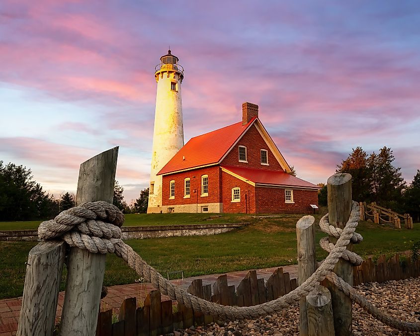 Tawas Point Lighthouse Sunrise, Lake Huron, Tawas Point State Park.
