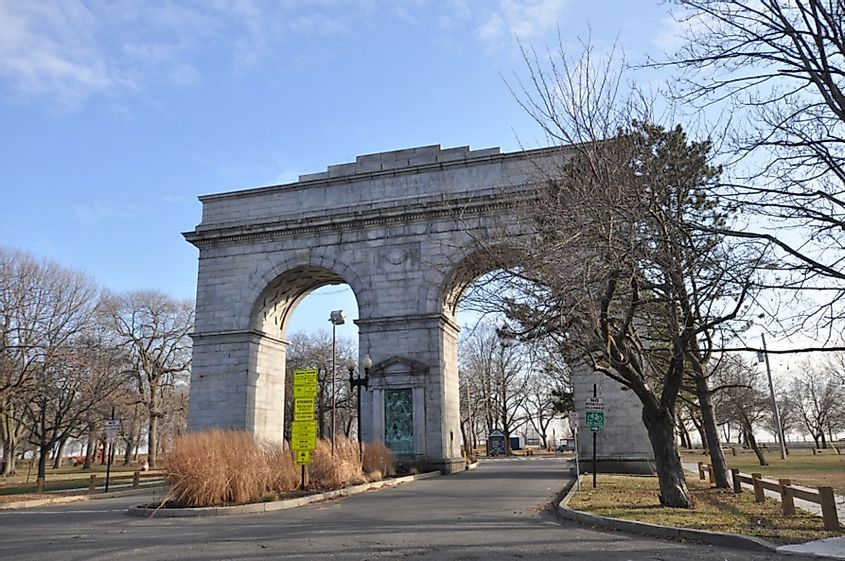 Perry Memorial Arch, Seaside Park, Bridgeport, Connecticut