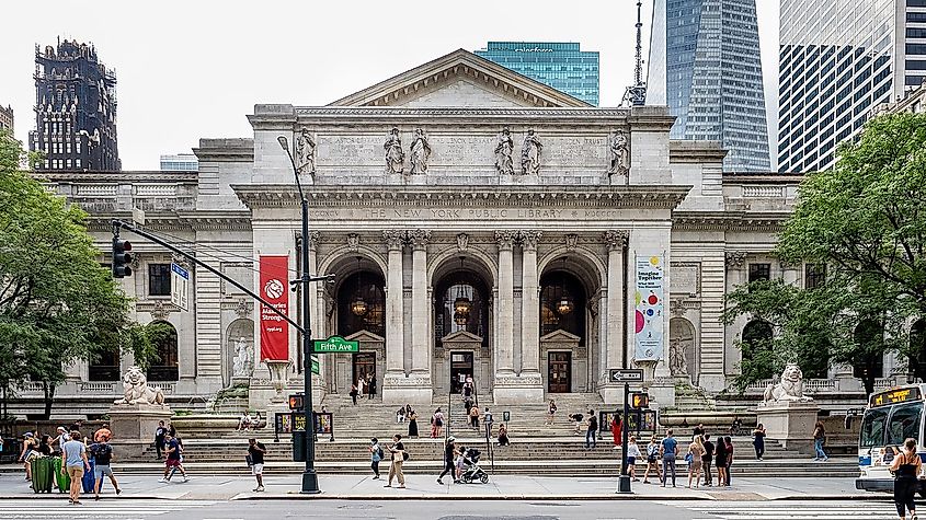 Stephen A. Schwarzman Building. The main entrance on Fifth Avenue