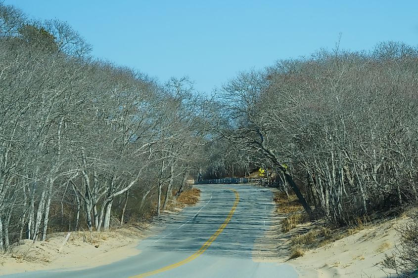 Route 6A near Provincetown on Cape Cod.