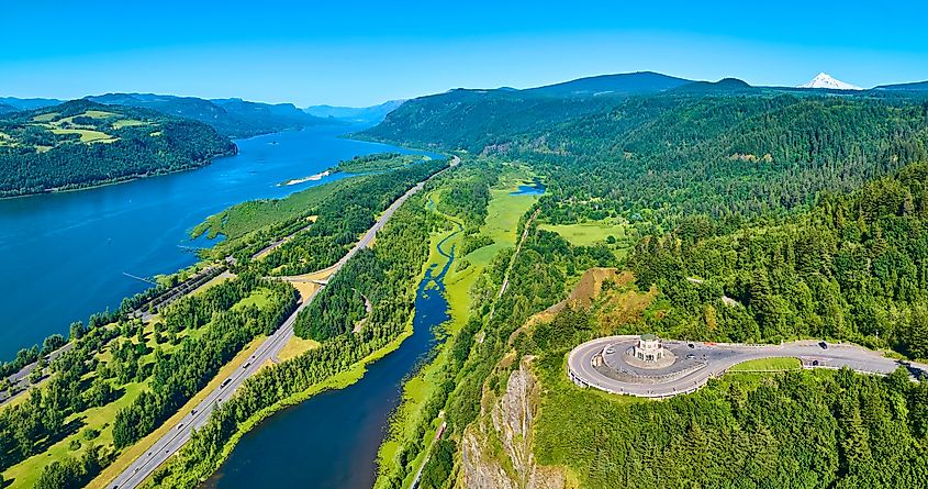 The mesmerising landscape of the Columbia River Gorge.