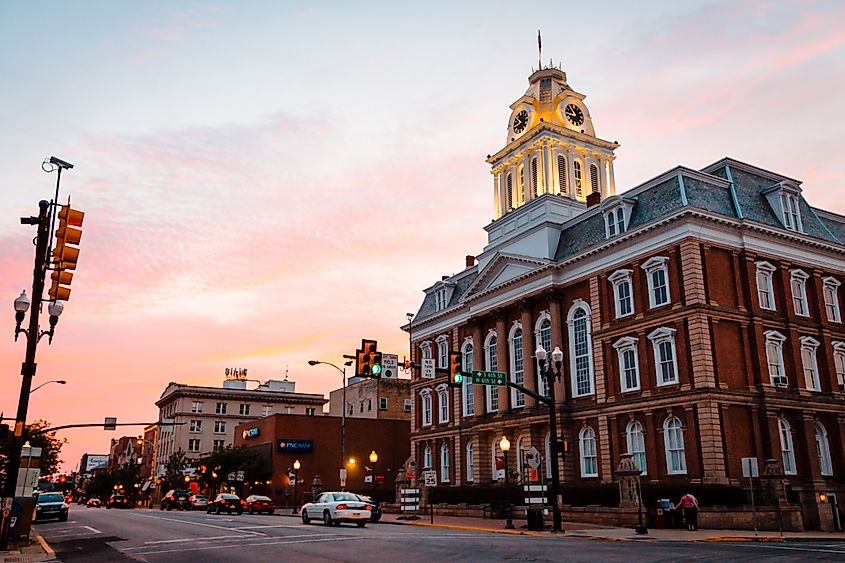 A view of the old courthouse in Indiana, Pennsylvania