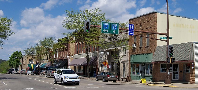 Street in downtown Cannon Falls, Minnesota
