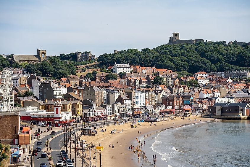 View of the sea front in Scarborough, North Yorkshire
