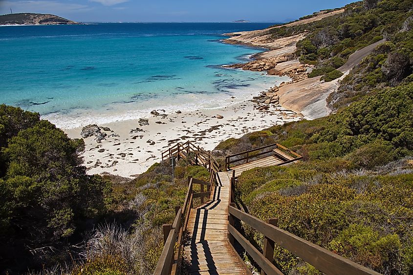 The way to the beach in Esperance, Western Australia.