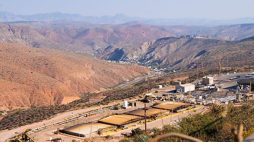 Overlooking the town of Clifton, Arizona
