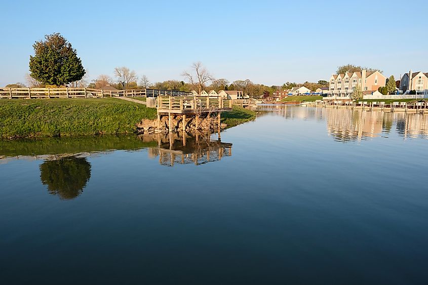 Marina on Lake Huron at Port Austin, Michigan.