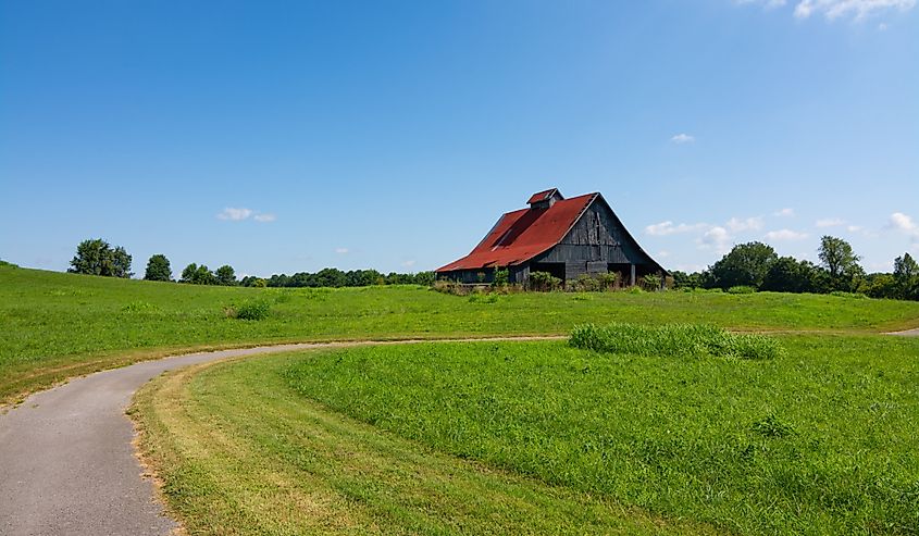 Location of the Battle of Richmond during the Civil War. Richmond, Kentucky, USA