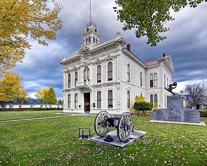 Mono County Court House in autumn, Bridgeport, California