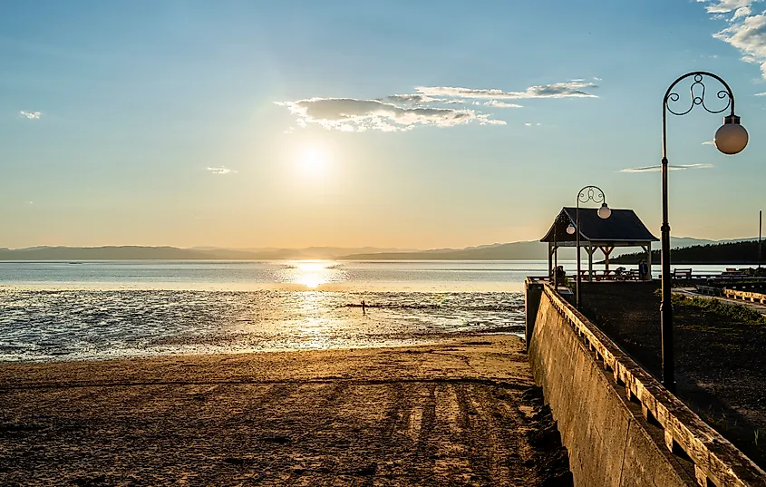 The beach at Kamouraska.