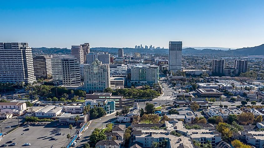 Glendale Downtown, view from drone