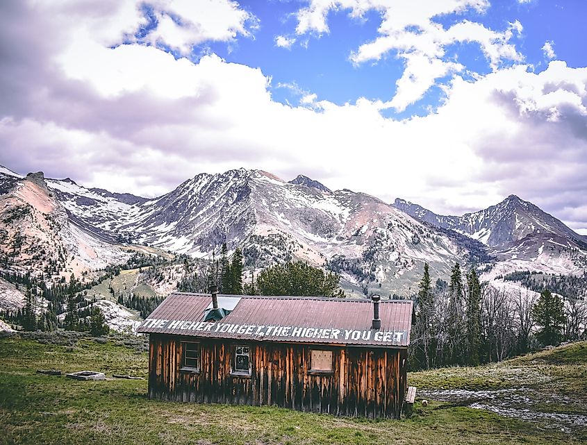 Pioneer Cabin the Pioneer Mountains near Ketchum, Idaho.