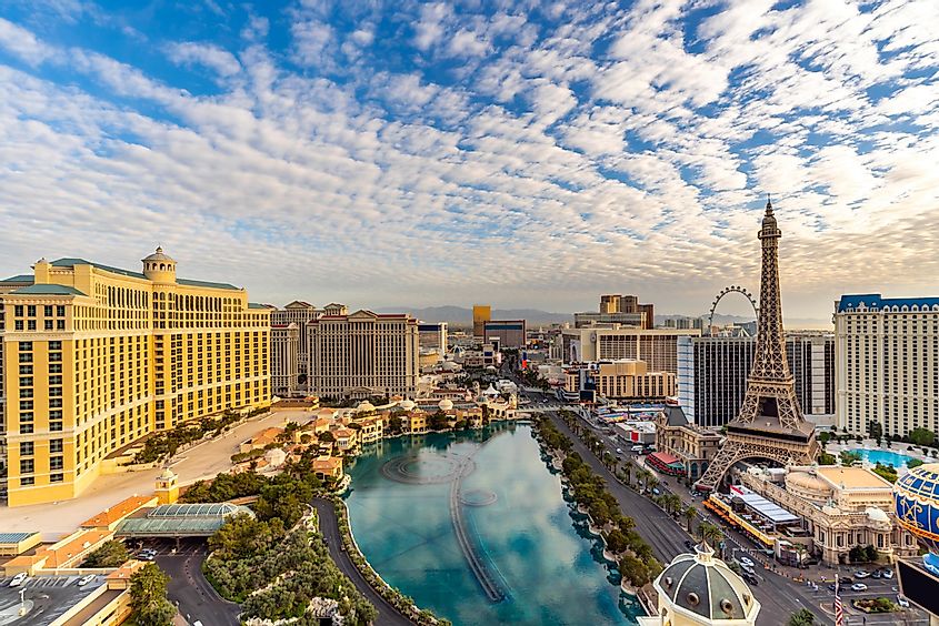 Aerial view of Las Vegas in Nevada