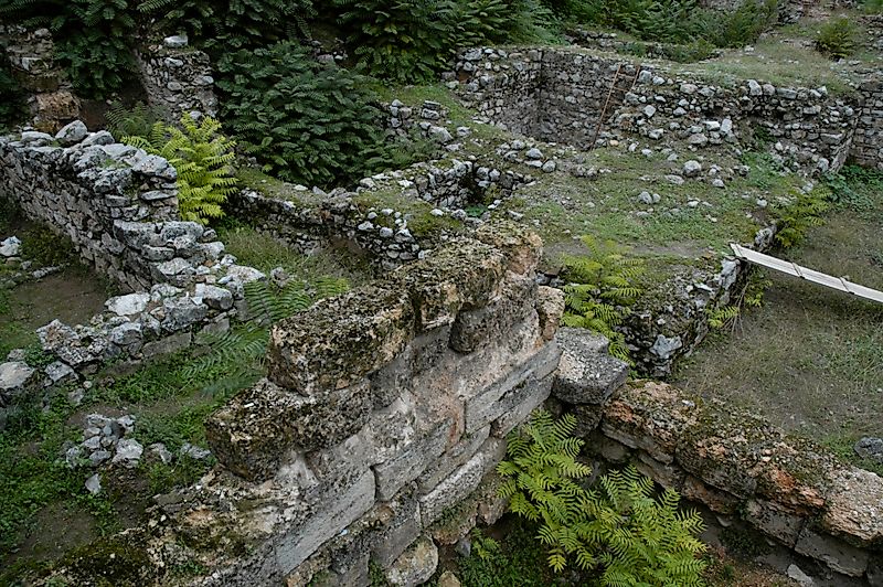 Remains of the Cadmea, the central fortress of ancient Thebes