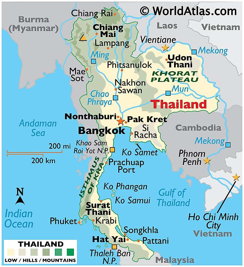 Thailand On World Political Map Thailand Maps & Facts - World Atlas