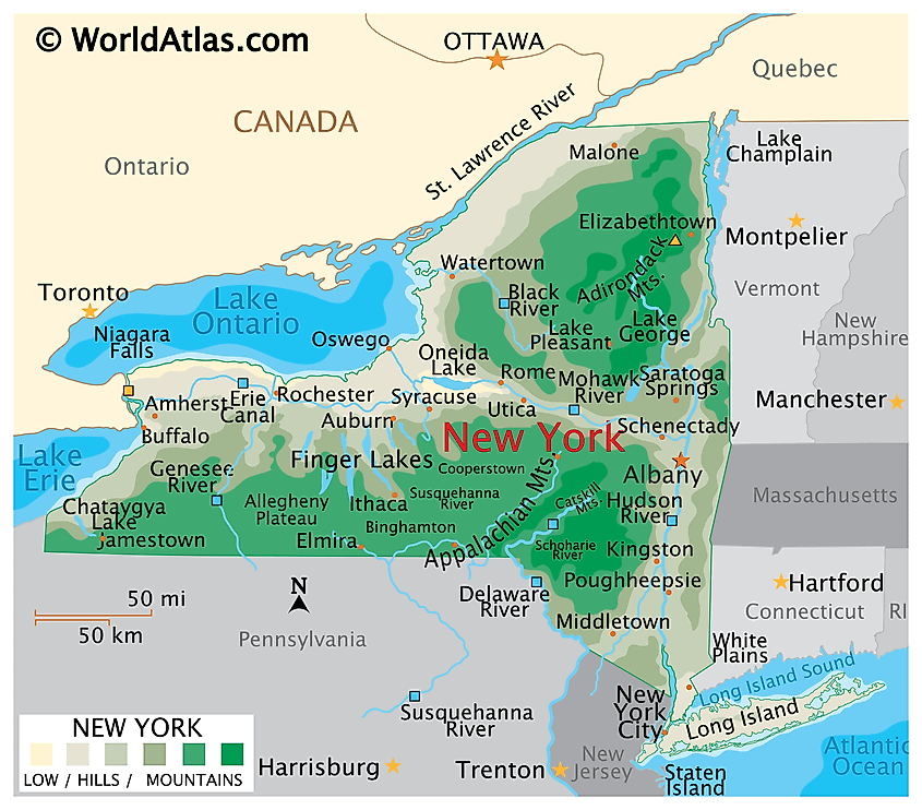 Map of New York State