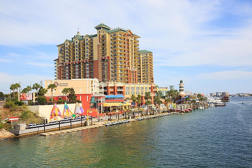 Emerald Grande Hotel at HarborWalk Village in Destin, Florida, via All Stock Photos / Shutterstock.com