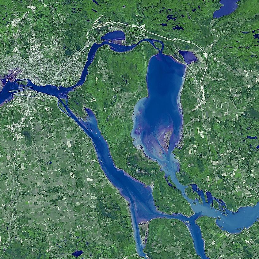 Overlooking Sugar Island and Sault Ste. Marie.