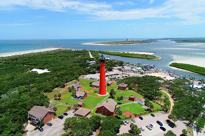 Aerial view of Ponce Inlet, Florida