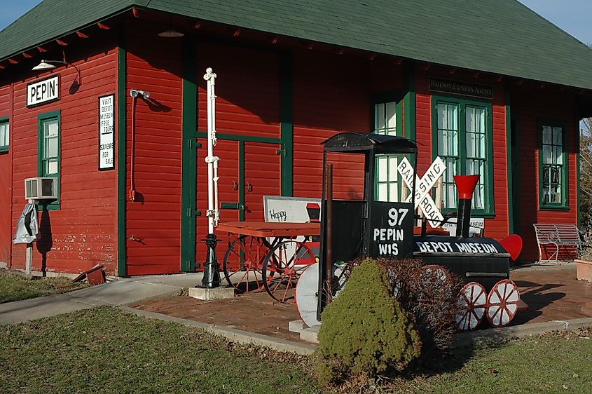 Depot Museum in Pepin, Wisconsin.