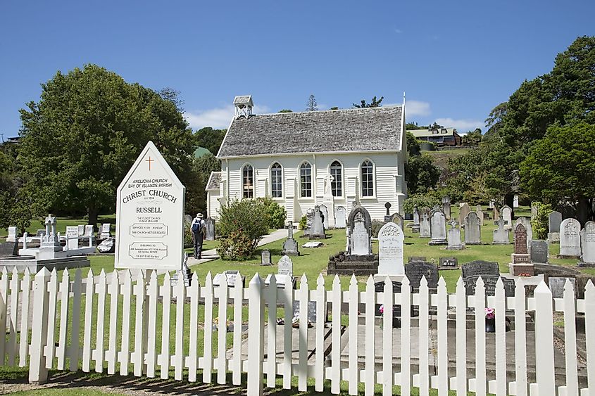 Christ Church in Russell, New Zealand. 