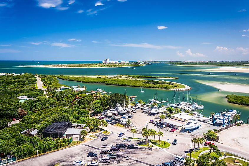 View of Ponce Inlet and New Smyrna Beach, Florida