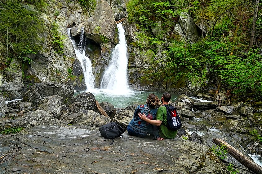 Bash Bish Falls in the Berkshires of western Massachusetts.