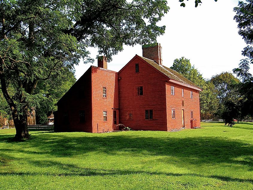 Exterior of the Rebecca Nurse Homestead, Danvers, Massachusetts.