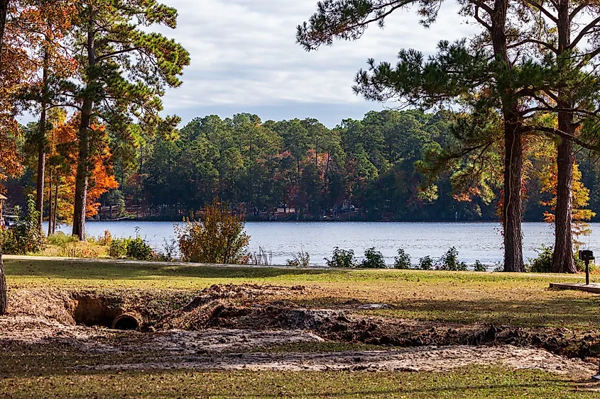 Beautiful fall colors in Cheraw State Park, South Carolina.
