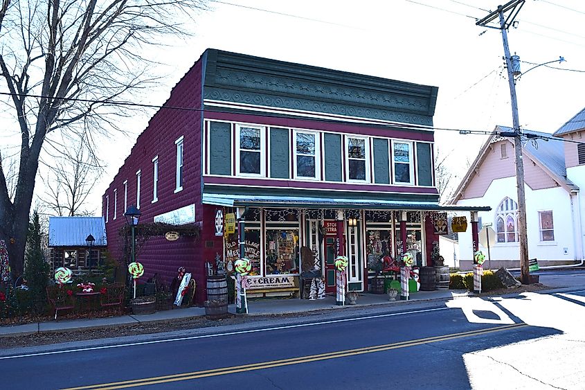 The McSpaden Golden Rule Store, located along Missouri Route 21 in the Caledonia Historic District in Caledonia, Missouri. 