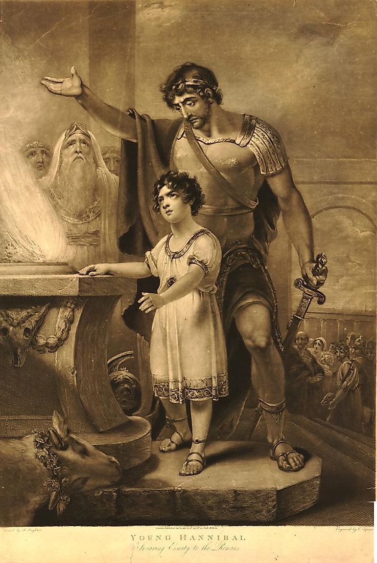 Circa 1850 engraving of Young Hannibal (left) by Charles Turner.