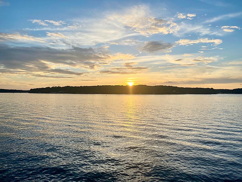Lake Gaston NC late summer sunset.