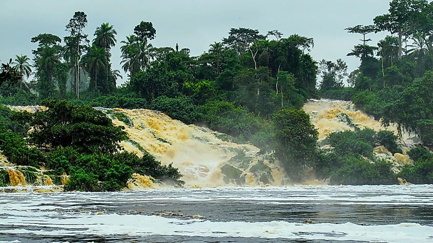 Kongou falls in Gabon on the Ivindo River.
