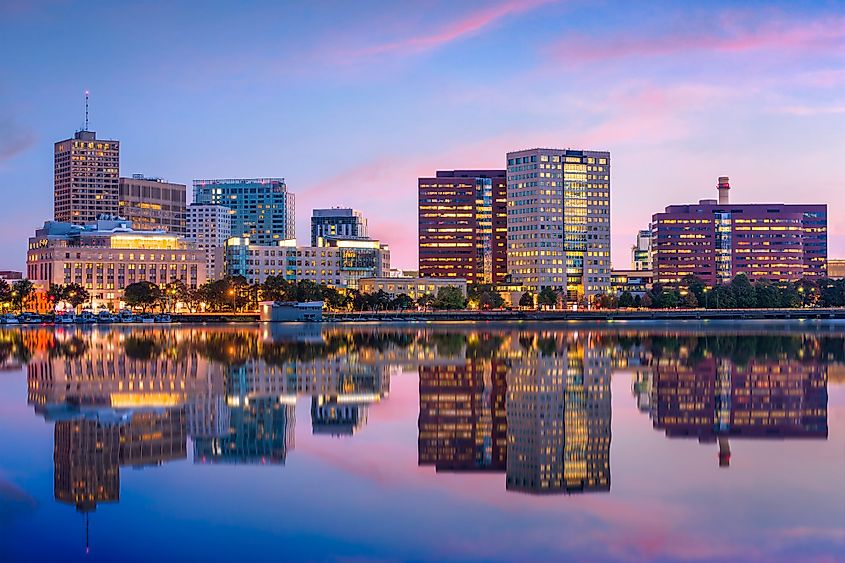 Cambridge, Massachusetts, skyline at twilight