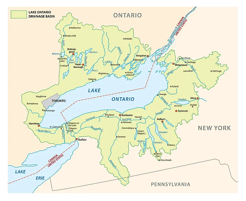 Lake Ontario map