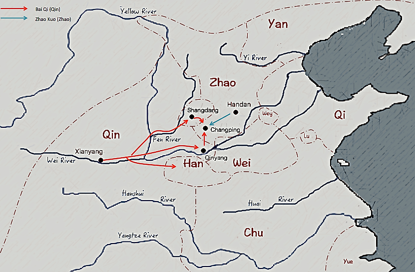 Map of the Battle of Changping. Via Wikimedia Commons / SY - Own work, CC BY-SA 4.0.