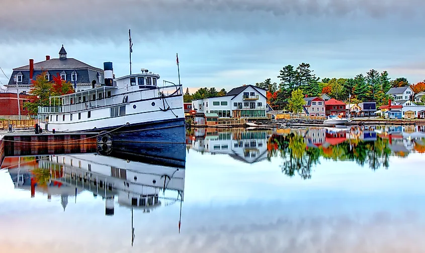 A view of Greenville, Maine, on Moosehead Lake.