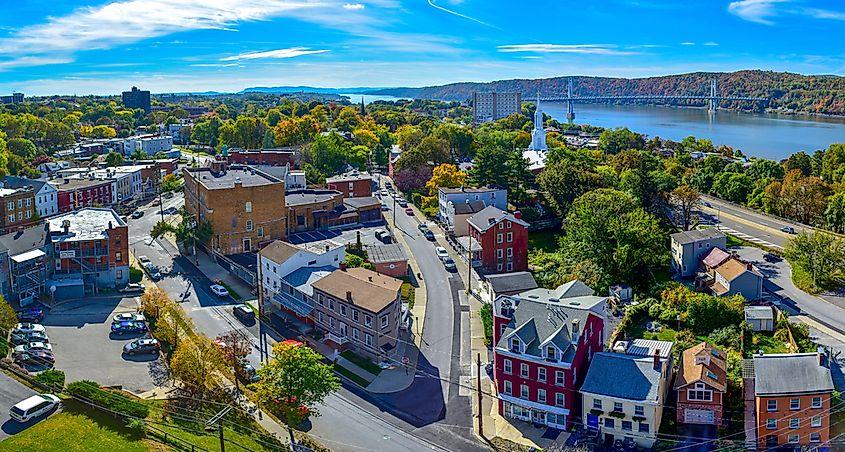 Aerial view of Poughkeepsie, New York