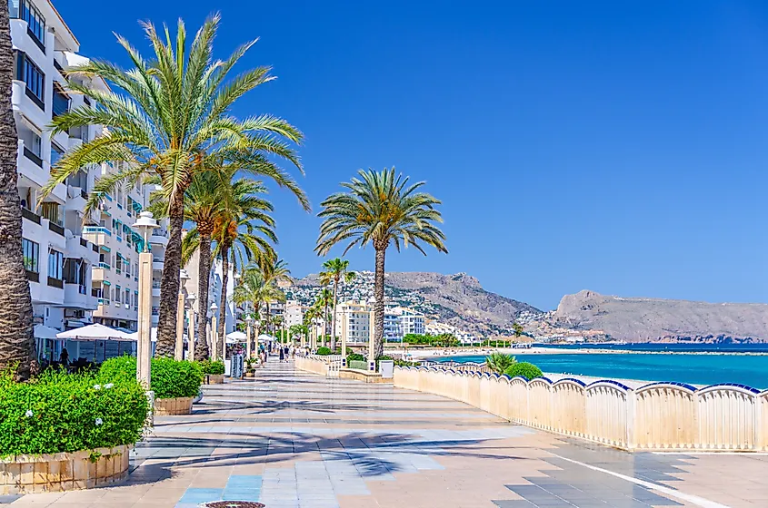 The gorgeous coastline of Altea, Spain.
