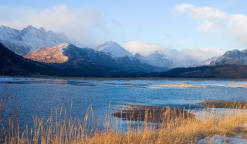 Kodiak Island landscape view in Alaska